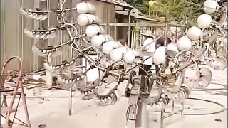 beautiful steel decorative moving flower