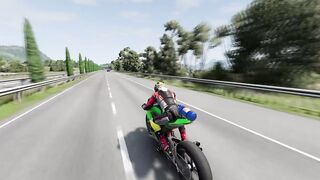 Motorbike Crashes #21 - BeamNG DRIVE | SmashChan