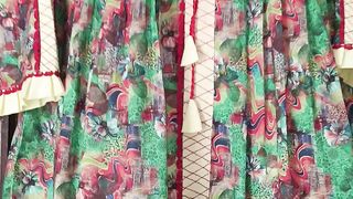 Latest unique Frock design with beautiful chest and dori
