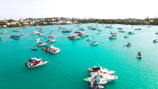 Boating conference in beautiful harbor