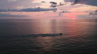 Beautiful sunset from the sea