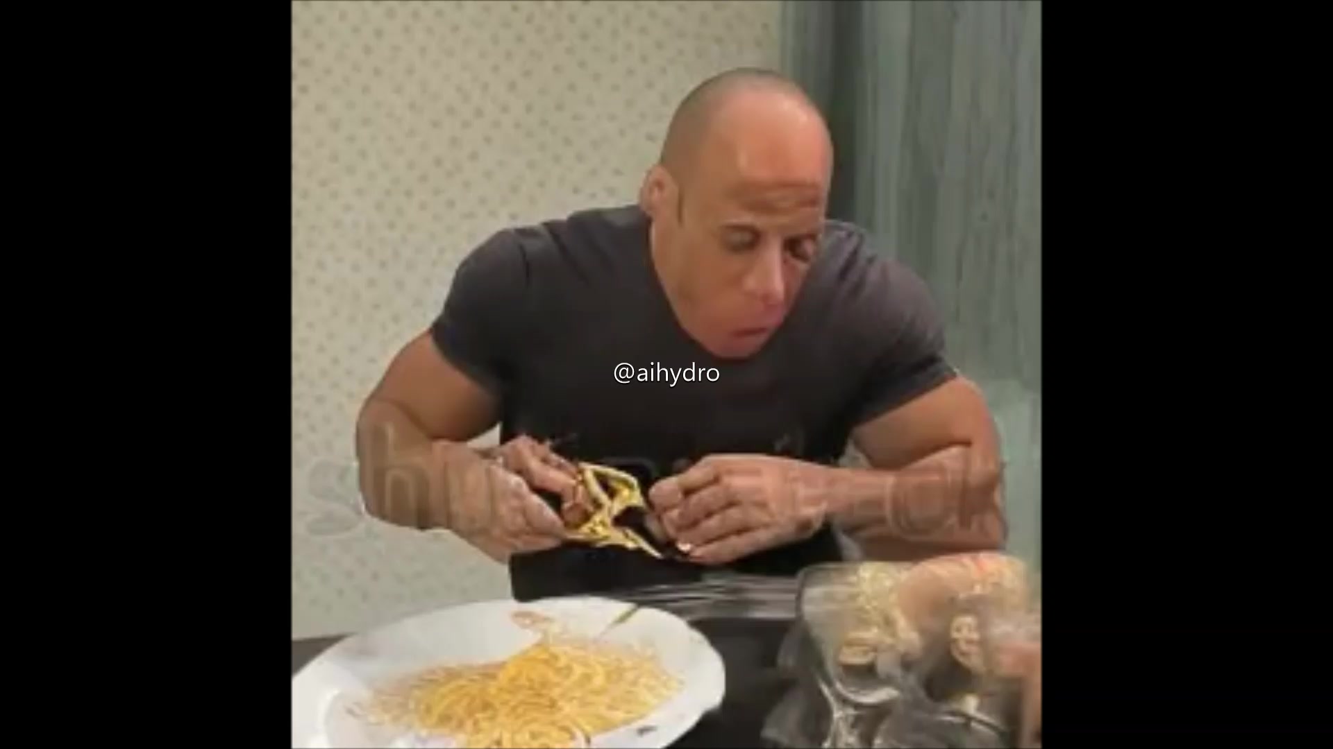 Vin Diesel Eating Spaghetti by Oslon