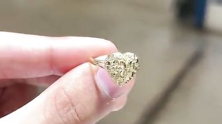 Solid Gold Nugget Heart & Figaro Set