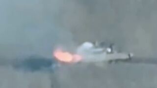 Ukrainian 68th Brigade Army destroyed a Russian tank with a direct ATGM hit