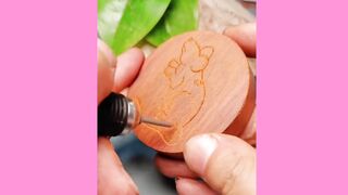 Wooden pendant | woodworking |wood carving |woodart |#shorts