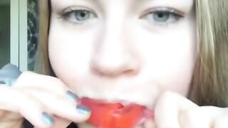 Tiktok Girl Jelly Fruit Candy Challenge Compilation