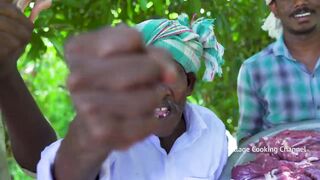 MUTTON BONE SOUP | Village Healthy Soup Recipe | Mutton Soup With Boneless Mutton Pepper Fry Cooking