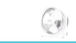 Black + Decker 9 inches Frameless Tabletop Box Fan, White, Model Number: BFB09W