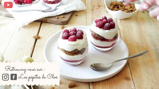 Verrines tiramisu framboise et speculoos