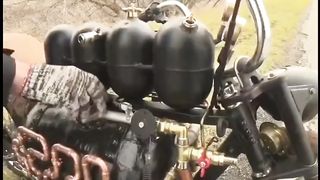 Steam engine motorcycle