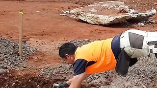 Journée amusante sur le chantier !