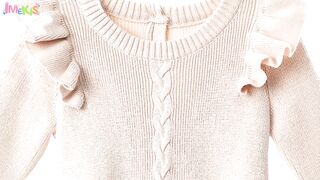 Newborn Baby Girls Sweater Romper Knit Fall Outfit Ruffles Long Sleeve Knitted Bodysuit Winter Clothes for Photo Shoot