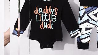 Newborn Baby Boy Clothes Plaid Letter Print Long Sleeve Hoodies + Long Pants 2PCS Fall Winter Outfits Set