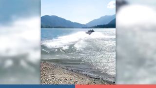 Idiots in boats caught on camera!