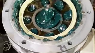 Motor reduction drive shaft installation process.