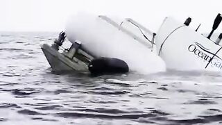First person perspective of the dive in the titan experience
