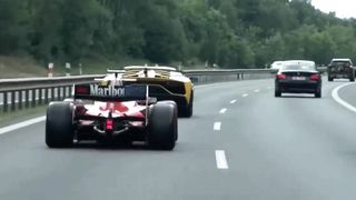 Formula Car on a Public Highway in the  Republic