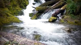 Random beautiful waterfall off the side of the road