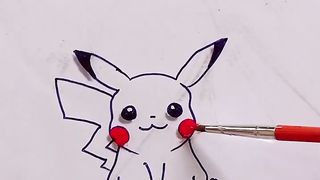 Glass Painting _ Pikachu Drawing #shorts #painting #youtubeshorts.