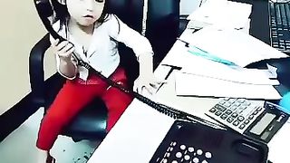 Baby doing work