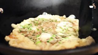 Chai Poh Omelette _ 菜脯蛋 _ Preserved Radish Omelette With Crispy Edges