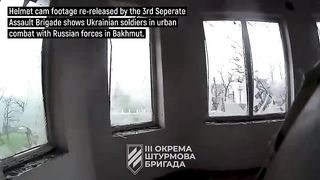 Ukraine War - Ukrainian Soldiers In Urban Combat With Russian Forces In Bakhmut | GoPro Helmet Cam