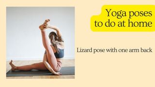 Lizard pose with one arm back