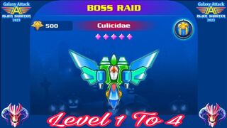 Galaxy Attack: Alien Shooting | New Boss Mode | Boss Raid Mode | Level 1 To 4 | By Celarosh Gaming