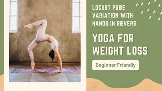 Locust pose variation with hands in revers