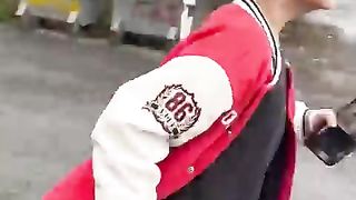 Funny kid and funny running
