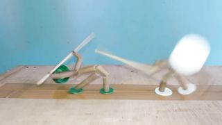 Diy how to make kungfu bamboo puppet