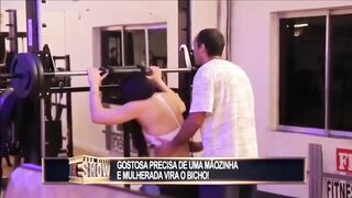 sexy women at GYM prank