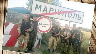 КОГАТО ПОЛК "  АЗОВ " ИЗГОНИ ОПЪЛЧЕНЦИТЕ ОТ ДНР ОТ МАРИУПОЛ ПРЕЗ 2014 Г