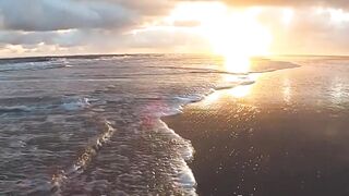 A bright day! Beach and waves