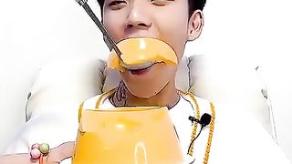 Random orange food mukbang