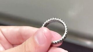 Custom Real Black Diamond 3 Row Men's Band