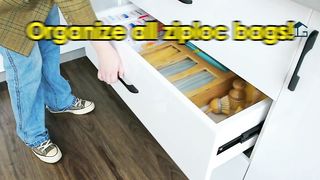 How to Organize Ziplock Bags- Kitchen Organizing Ideas