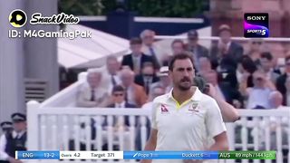 Pop out wicket by Mitchell stark