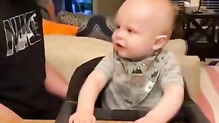 Cute baby sing