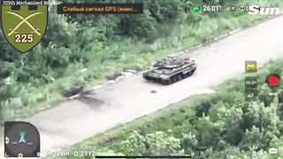 RUSSIAN TANK EXPLODES