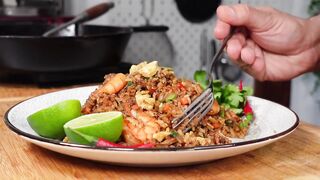 Recette du riz thai aux crevettes