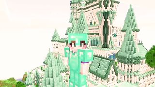 BUILDING A SECRET SKY HOUSE in Minecraft (part 1) 2