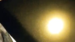Pengecekan larva lele pada malam hari