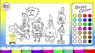 SpongeBob Art Class - Learn to Draw and Color SpongeBob Characters