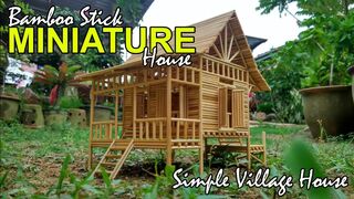 Bamboo Stick Miniature House - Simple Village House - CUSTOM MADE