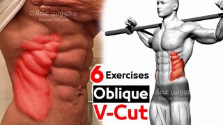 ???? Oblique V Cut Abs Workout ( Best 6 at Home )