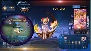 Chang'e Strawberry Parfait Skin Gameplay by Fortuna- -Mobile Legends