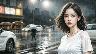 [4K AI Animations ] On a Rainy Street / Stable Diffusion Deforum /