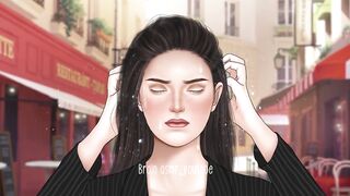 ASMR removal acne and head lice from the nape at hairline