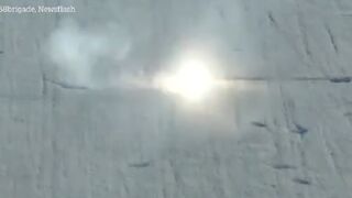 Russians flee as Ukrainian Wolverines DESTROY tank on battlefield